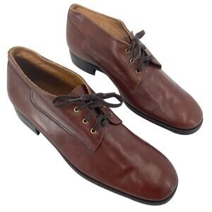 Clipper Vintage Brown Leather Oxford Dress Shoes Men’s Size 10.5 Preowned